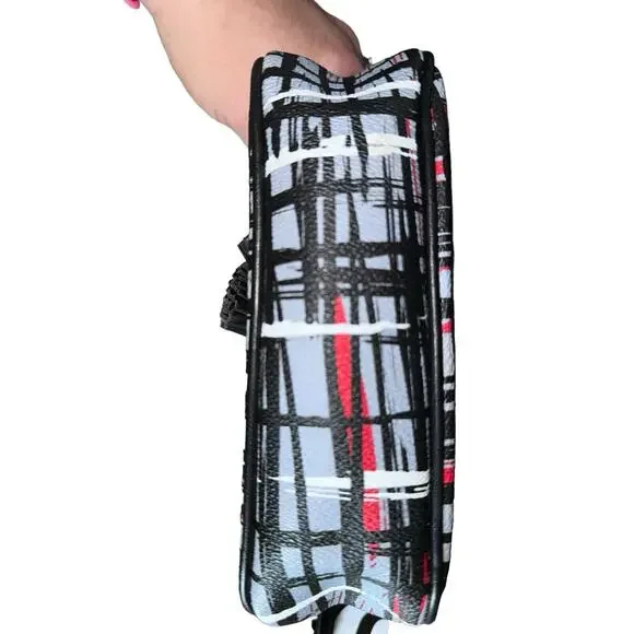 Vera Bradley Black Multicolor Plaid Design Small Adjustable Strap Crossbody Bag - Picture 7 of 10